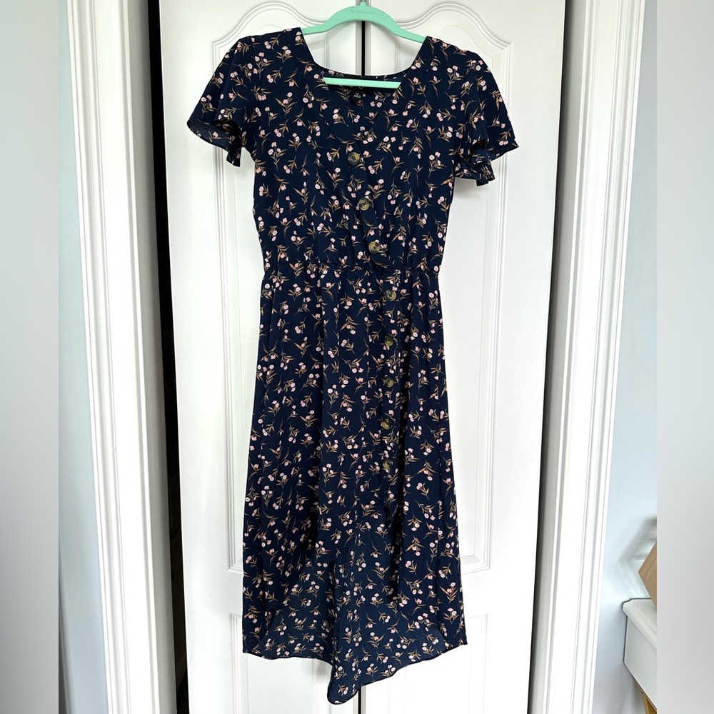 Floral Midi Dress, Buttons